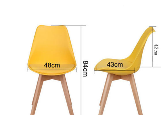 كراسي Eames باللون الأصفر من خشب الزان مع قدرة تحميل عالية